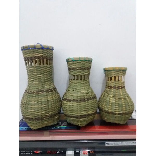 Kepis Wadah Ikan Anyaman Bambu 20cm 25cm 30cm