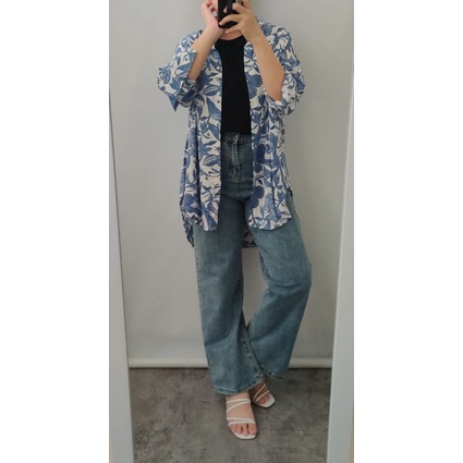 kemeja wanita/oversized floral shirt