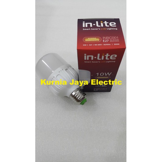 Lampu Led In-Lite Bulb Tabung Kapsul 10w Warm White / Kuning E27 220v