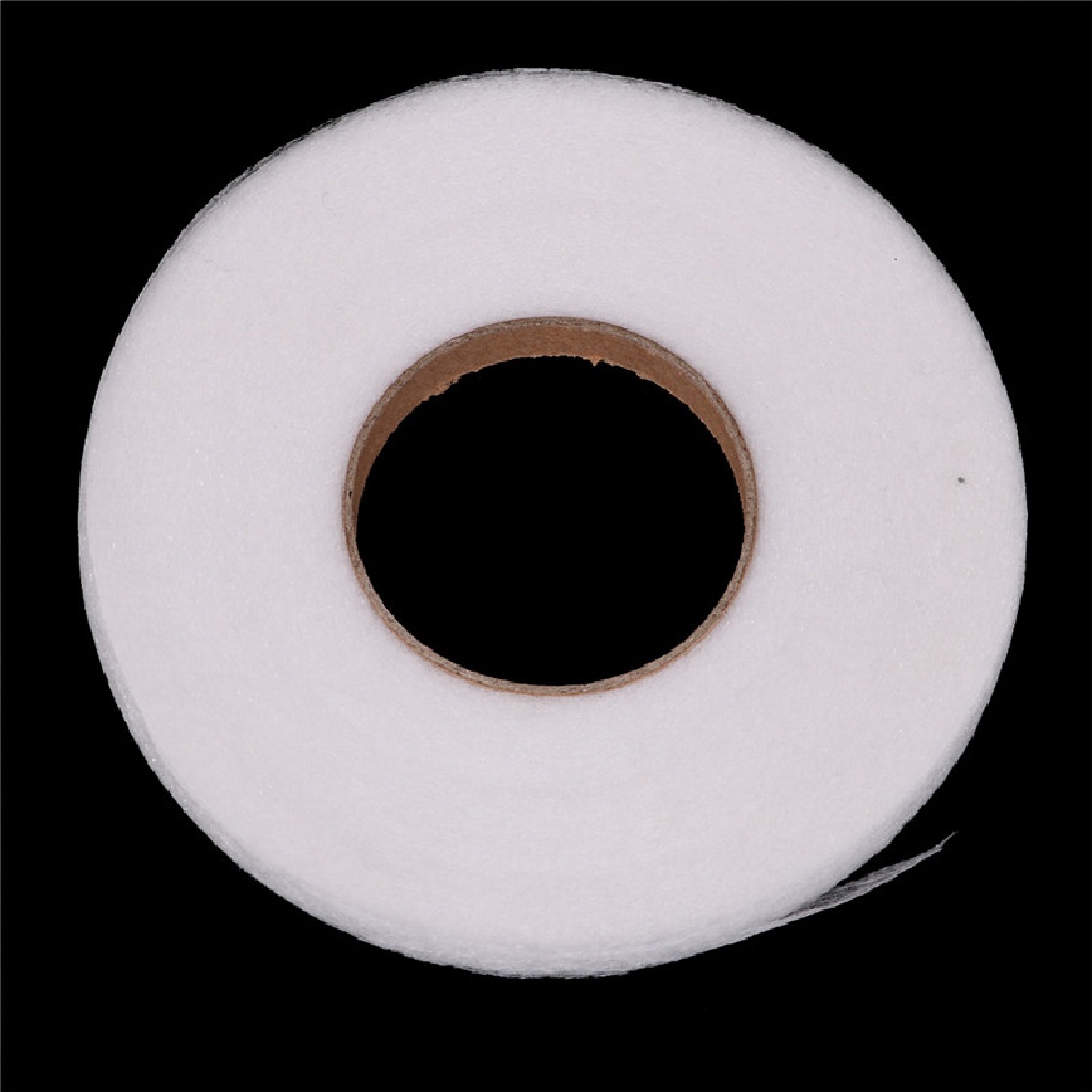 Adawnshbhyu 70yard Putih Dua Sisi Fusible Jahit Kain Buckram Lem Tape DIY Cloth ID