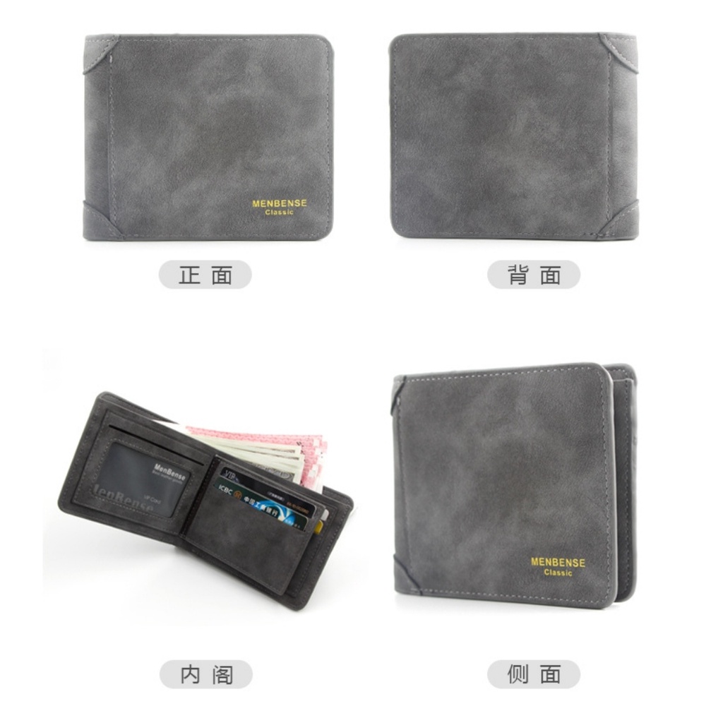 Dompet Pria Terbaru Dompet Lipat Classic Kartu MENBENSE Original MBS-668