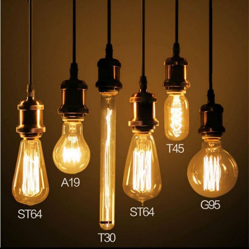 Lampu Bohlam Edison LED ST-64 4w 4watt 4 watt w vintage filamen bulb e27 Hias cafe Warmwhite ST64