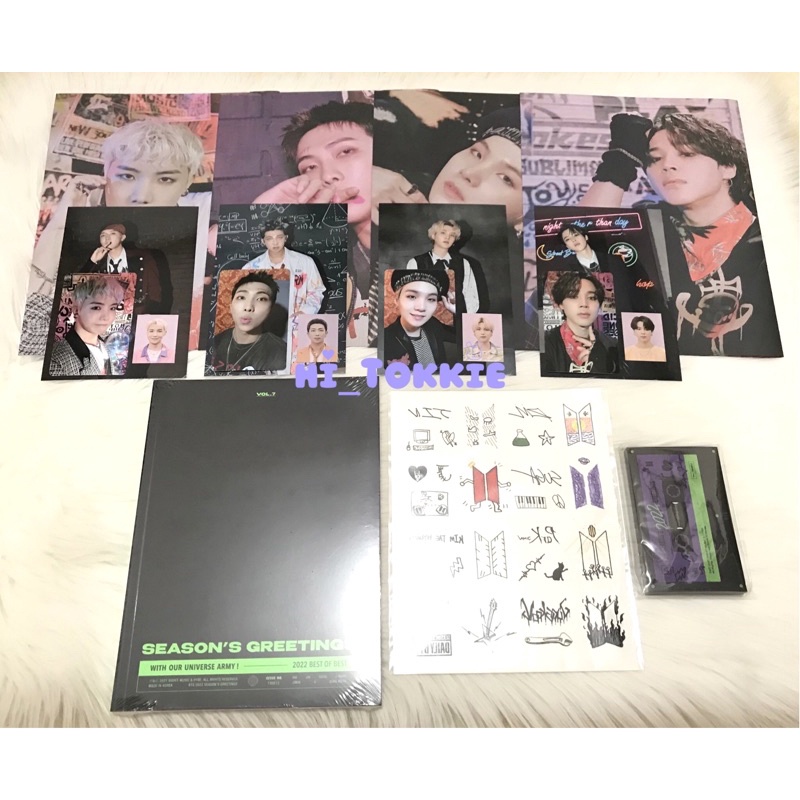READY BTS SG22 Season Greetings Sharing Diary Set Tattoo sticker Jimin Jin Suga Jhope Namjoon Taehyu