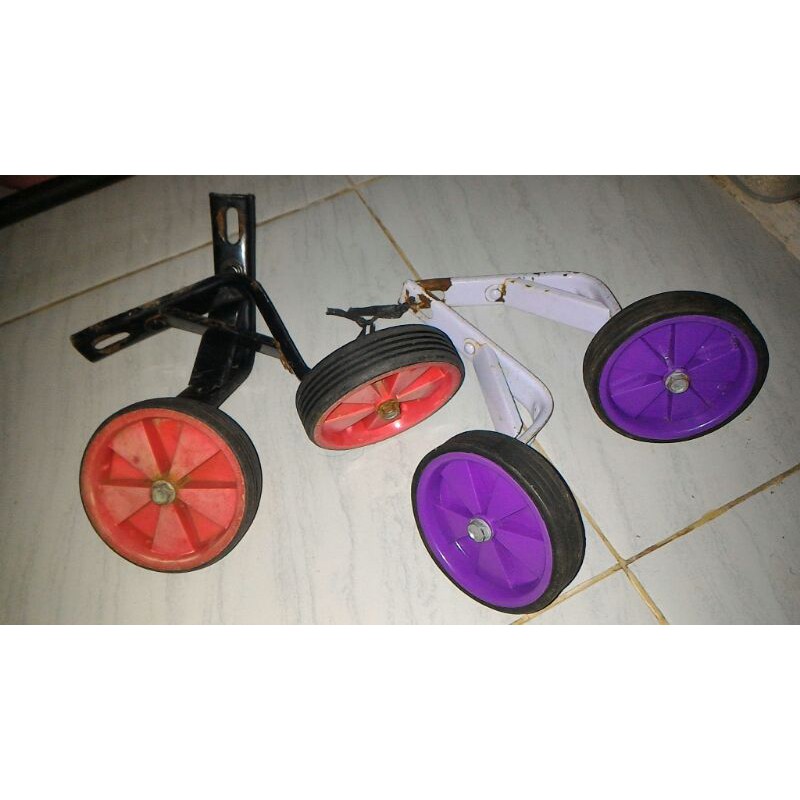 roda tambahan roda bantu sepeda roda 4 family anak bekas preloved