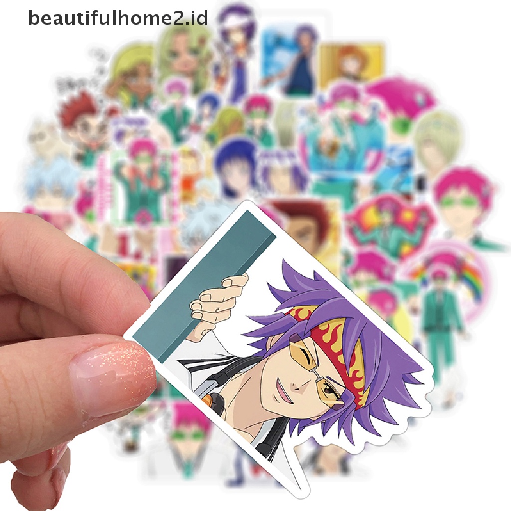 (beautifulhome2.id) 50pcs Stiker Graffiti Saiki Kusuo no sai-nan Untuk Laptop / Skateboard