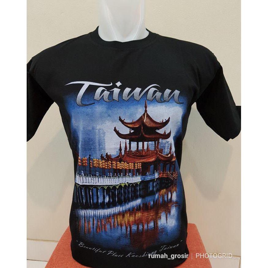 Kaos Hitam Souvenir Taiwan