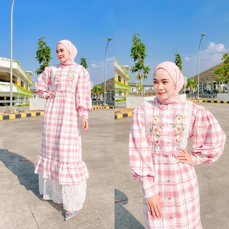 hilda maxi, dress import premium, gamis bangkok, dress meijiwang, meijie, gamis bordir, dress bkk mu