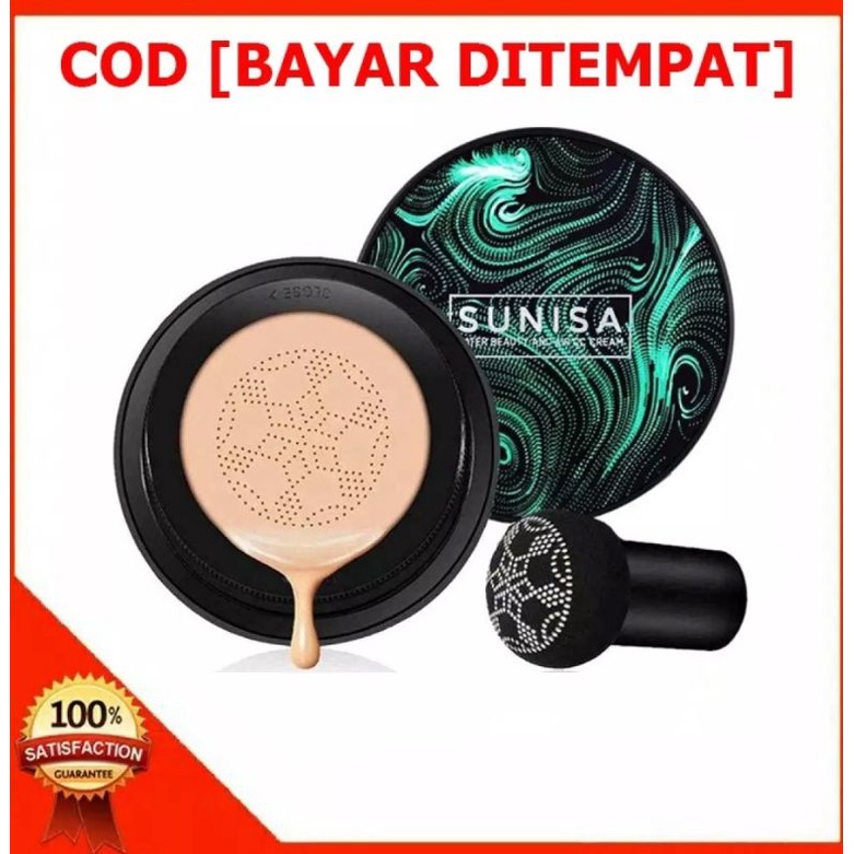 SUNISA MUSHROOM HEAD BB CUSHION AIR PAD CC CREAM BENTUK JAMUR 20 GRAM