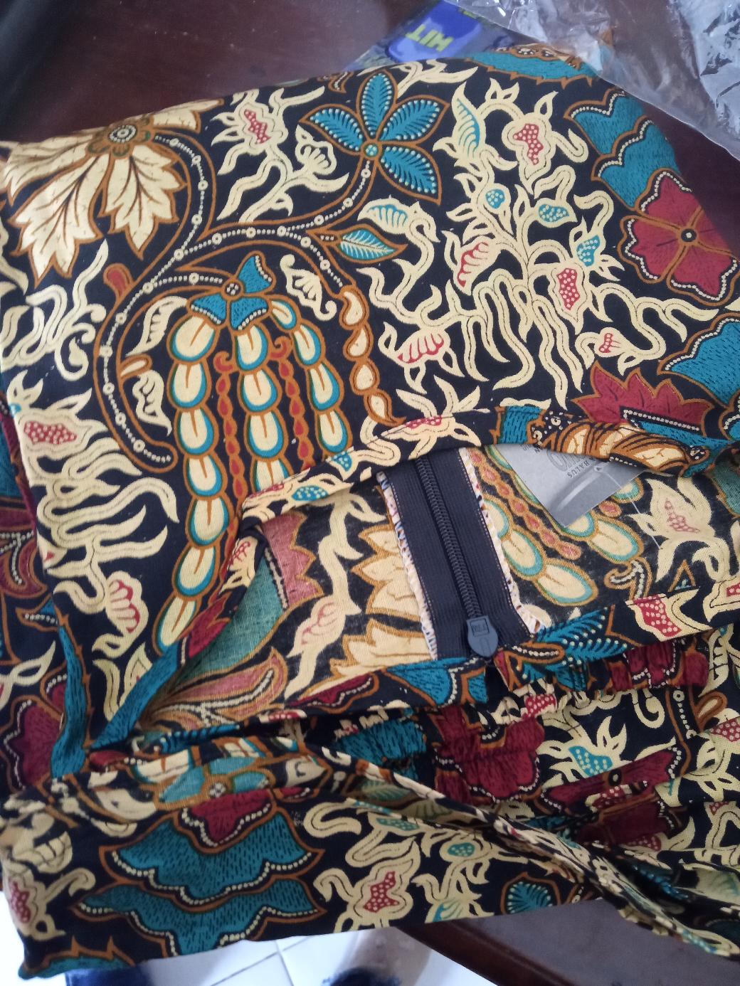 Set Kulot Peplum Batik Sogan Daun Batik Solo Premium Muslim Kantor Seragam Pesta Kerja Setelan Batik