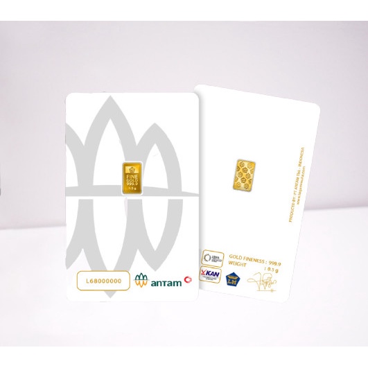 LOGAM MULIA 0.5 GRAM ANTAM CERTICARD RM / EMAS ANTAM CERTICARD RM