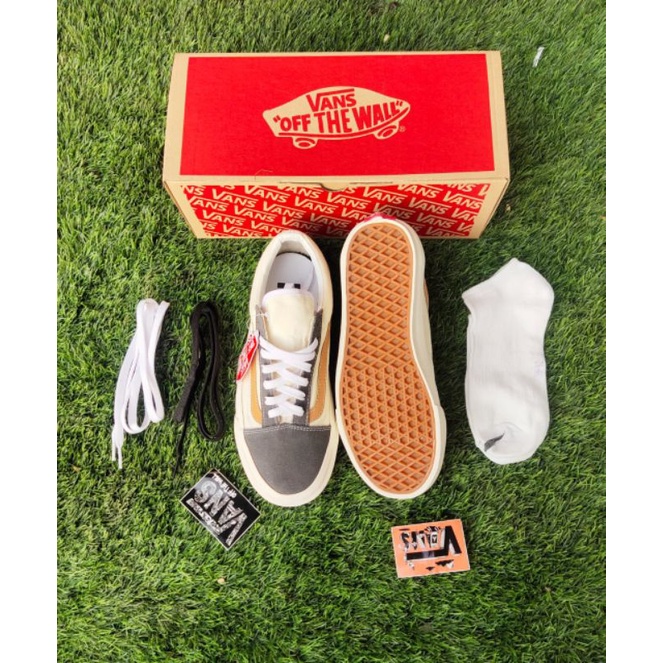 SEPATU PRIA VANSS OLDSKOOL ABU CREAM OG WAFLE DT BNIB MADE IN CHINA PREMIUM IMPORT SEPATU WANITA SEPATU SNEAKERS