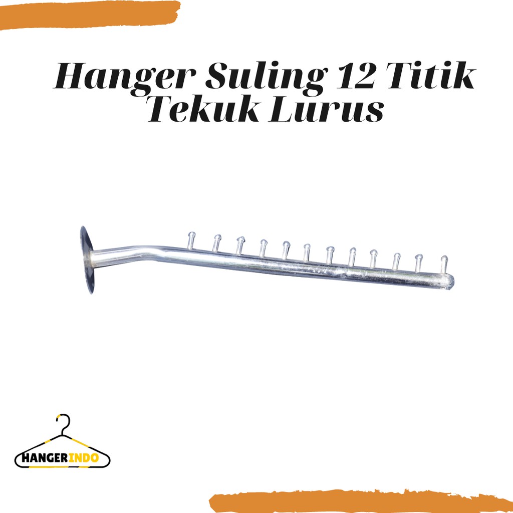 Gantungan Hanger Suling 12 Titik Tekuk Lurus Hanger Suling Tembok Gantungan Baju