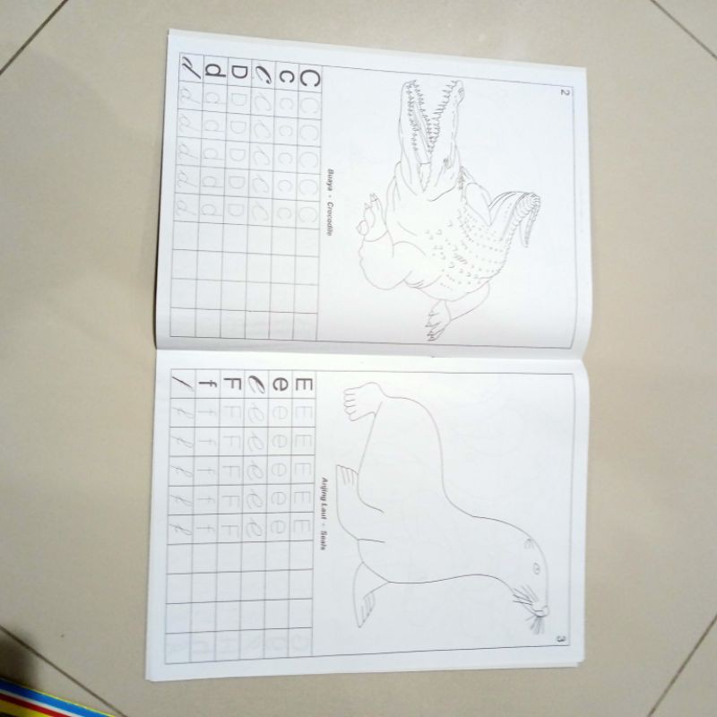 buku paket isi 5 buku, buku newarnai binatang untuk anak(21×30cm)