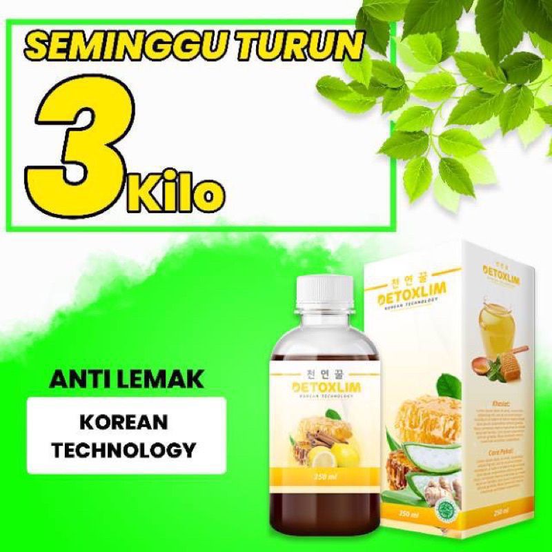 DETOSLIM Solusi Turunkan Berat Badan Mudah Dan Cepat Madu Detoxlim Asli Original Madu Perontok Lemak
