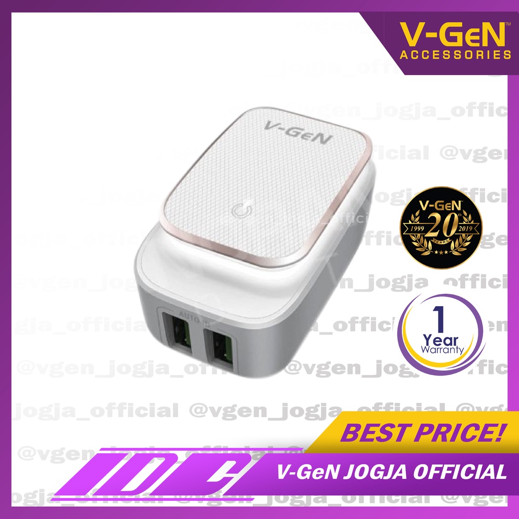 Travel Charger V-GeN VCH-01 With LED Fast Charging 2.4A