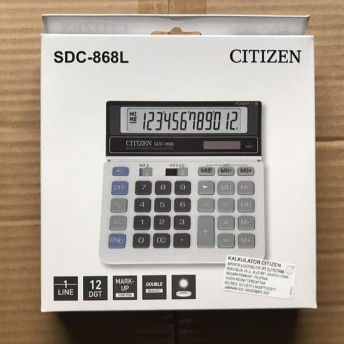 

*#*#*#] Kalkulator Citizen SDC 868L Original