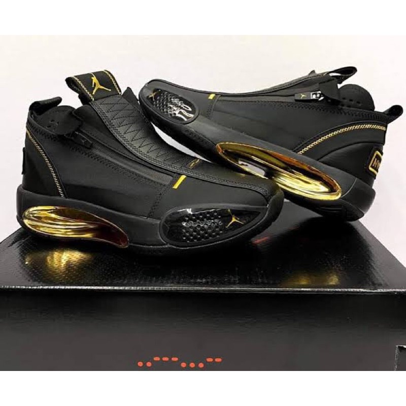 Jual Sepatu Sneakers Basket Pria Nike Air Jordan 34 Zipper Black Gold Premium Original Indonesia Shopee Indonesia