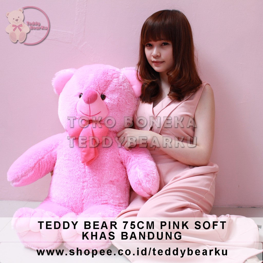 TEDDY BEAR 75CM XL MINIATUR KHAS BANDUNG PINK [TB75PI]
