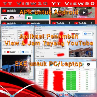 New Aplikasi Penambah View Dan Jam Tayang Youtube Versi Android Apk Dan Pc Exe Shopee Indonesia