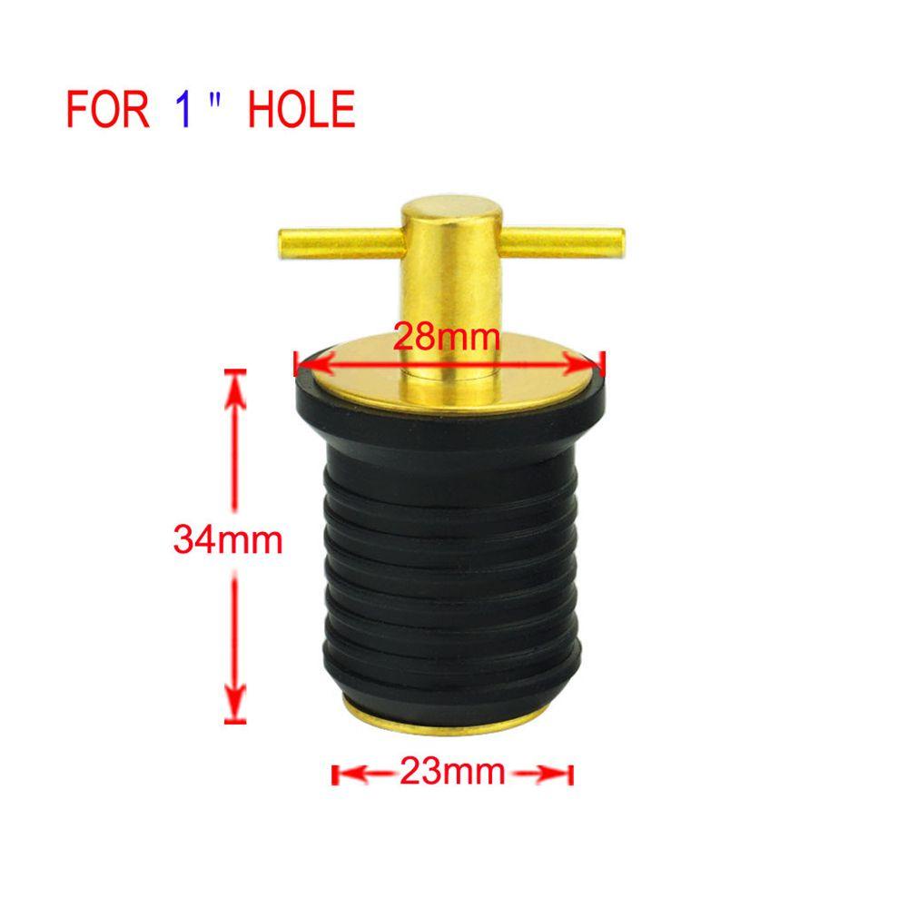 Preva Marine Drain Plug Stopper Olahraga Outdoor 25/32MM Lambung Lambung Drain Plug Twist-in Socket Bung Lubang Sampan T-Handle