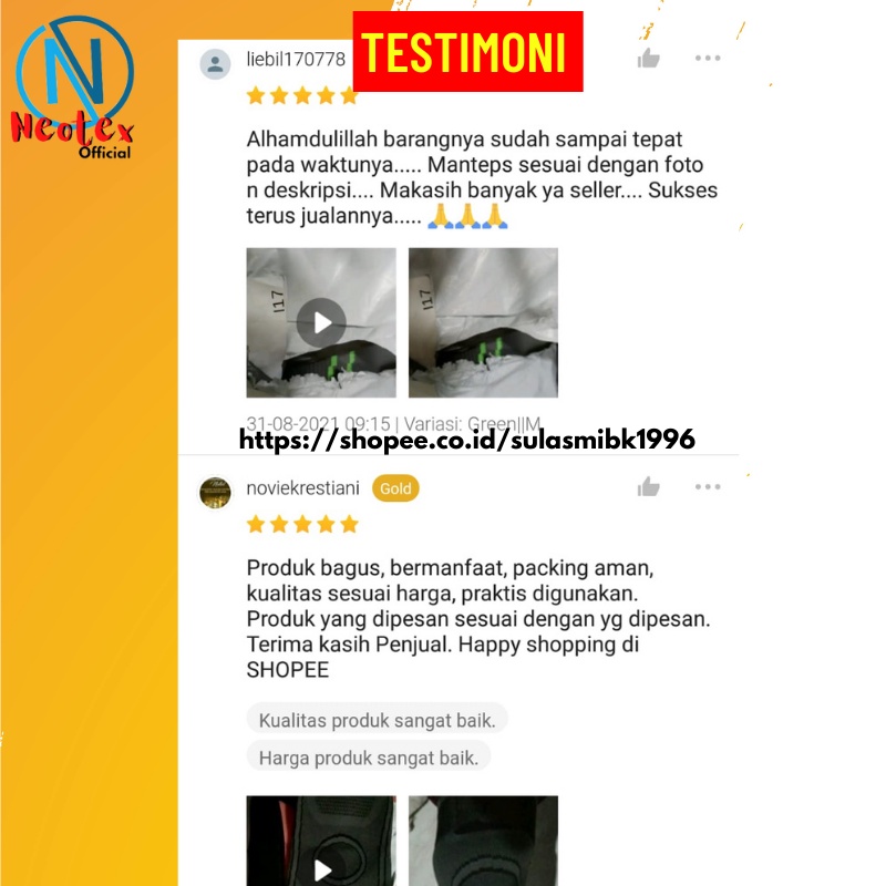 Deker  Pengaman Lutut Siku Olahraga Pelindung Knee Pad Anti Cidera  Breathable Elastis