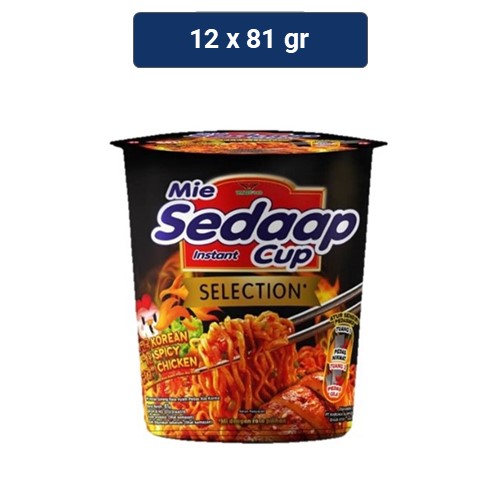 

Mie Sedaap Cup Korean Spicy Chicken x12