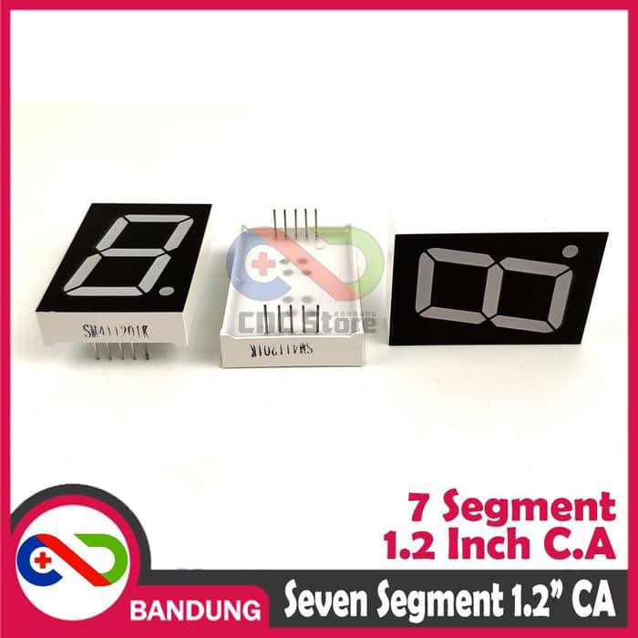 SEVEN 7 SEGMENT 7 SEGMEN 1.2 INCH 1 DIGIT COMMON ANODE CA RED 10P 1.2&quot;