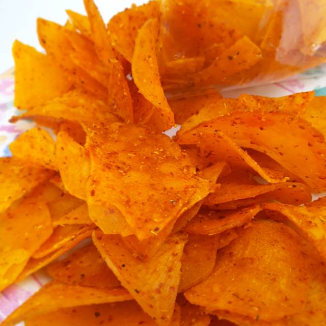

KRIPIK SINGKONG PEDAS Kemasan repack 200gr oleh oleh khas bandung snack camilan