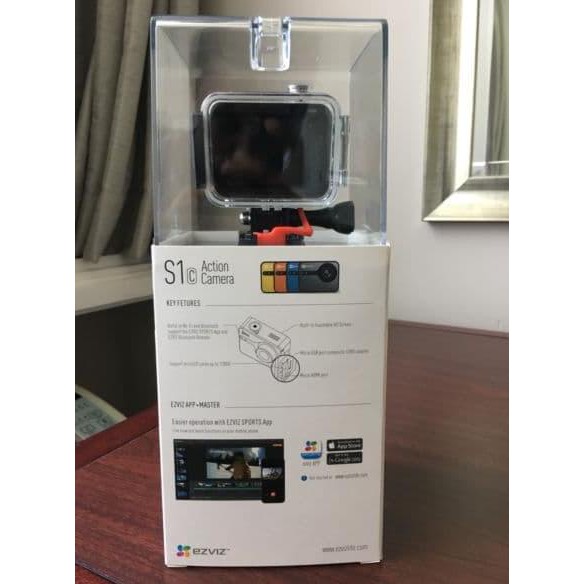 Ezviz S1C Action Camera Full Hd With Touch Screen, Wifi, And Bluetooth