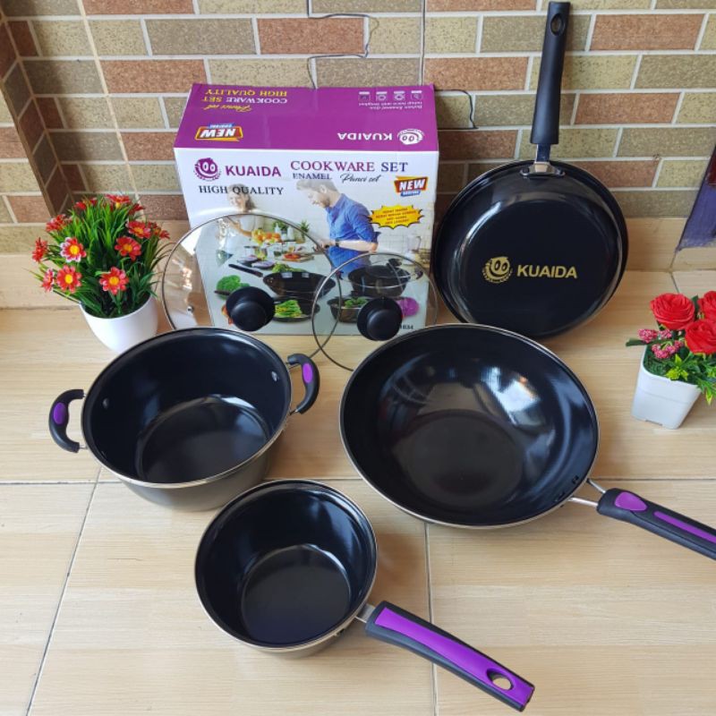 COOKWARE SET ENAMEL PANCI SET | KUAIDA