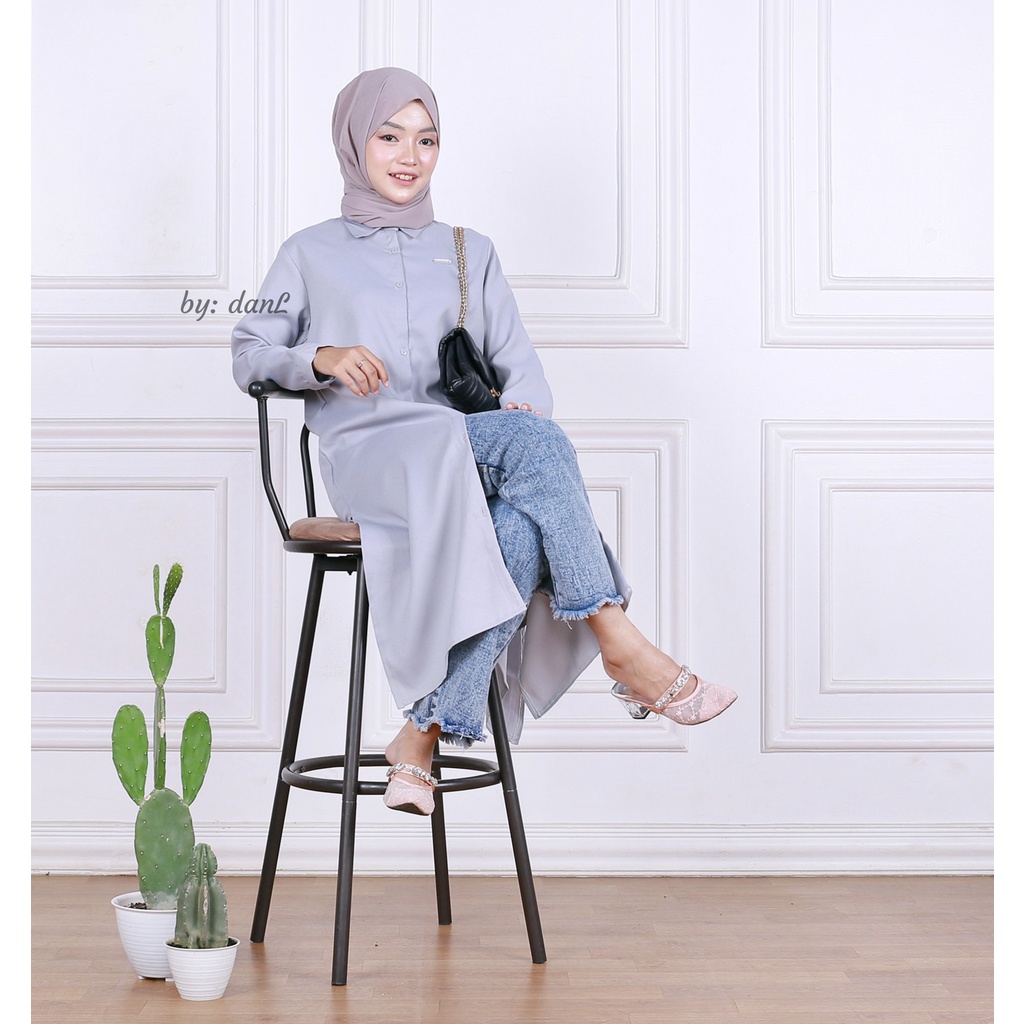 LONG TUNIK AISYA/OUTER/ATASAN WANITA/BY.DANL