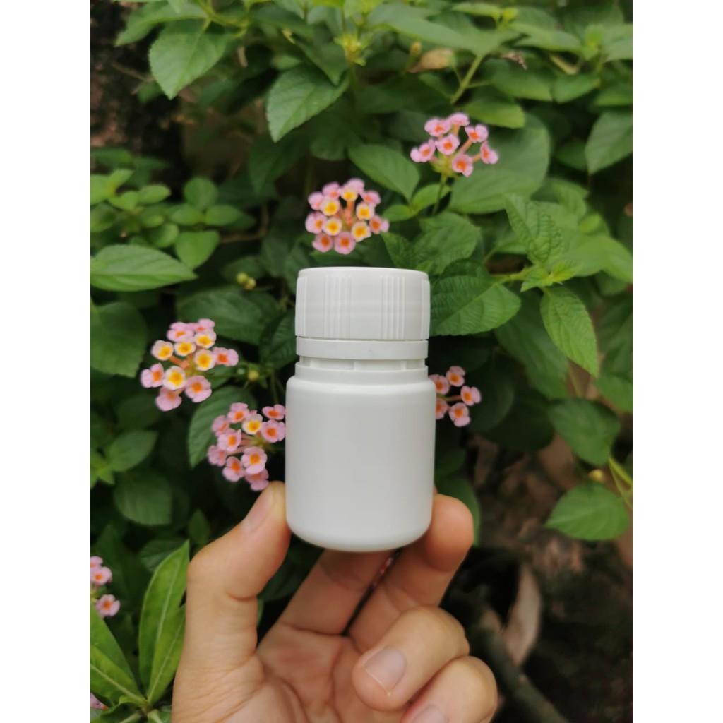 Botol HDPE plastik BULAT 30 Herbal Vitamin kapsul capsule LABOR obat tablet putih...