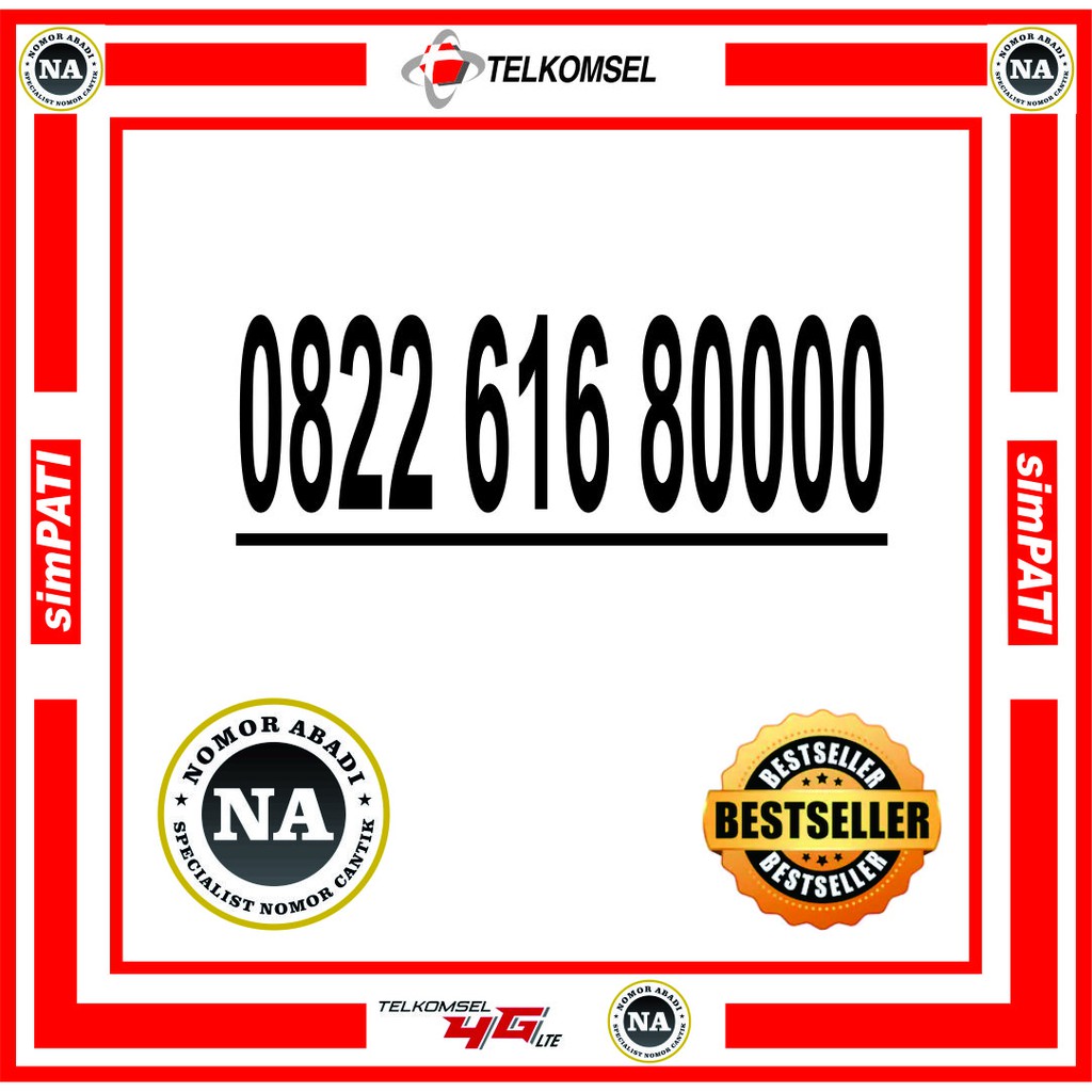 nomorcantik kartu simpati 4G 80000 h3001