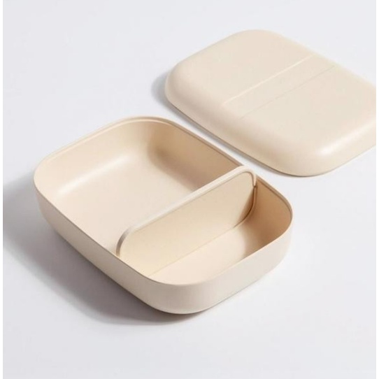 EKOBO Bamboo Rectangular Bento Lunch Box - Lunchbox Anak Balita Sekolah Tempat Makan Bekal Bekel Divided