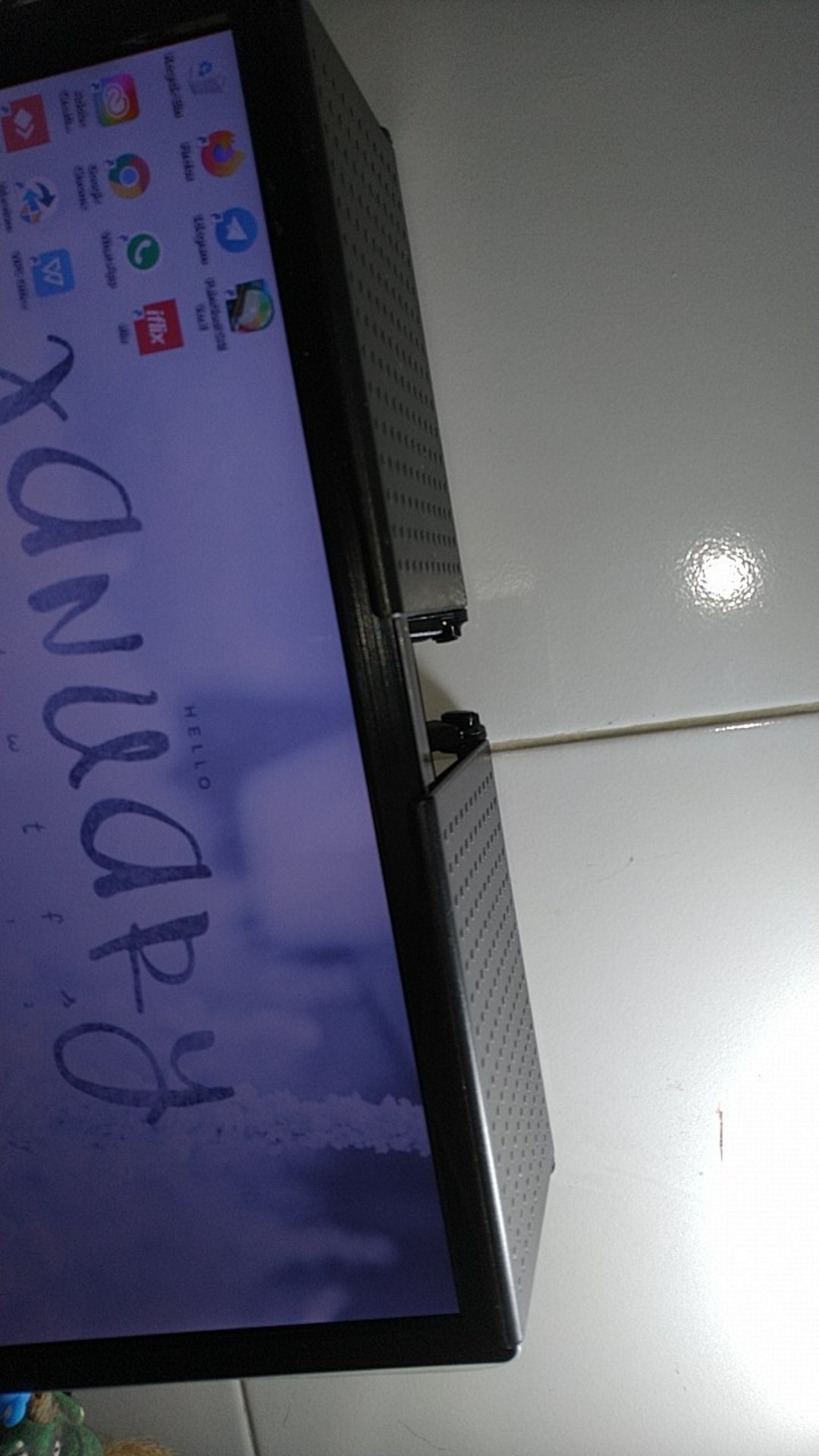 Rak Mini Gantung Layar Monitor Komputer - Meja Tambahan Tatakan Kecil