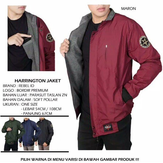 Jaket Parasut Pria Harrington