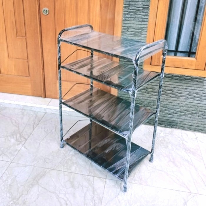 Rak Susun Besi 4 Tingkat Storage Rack Kamar Tidur Dapur Serbaguna