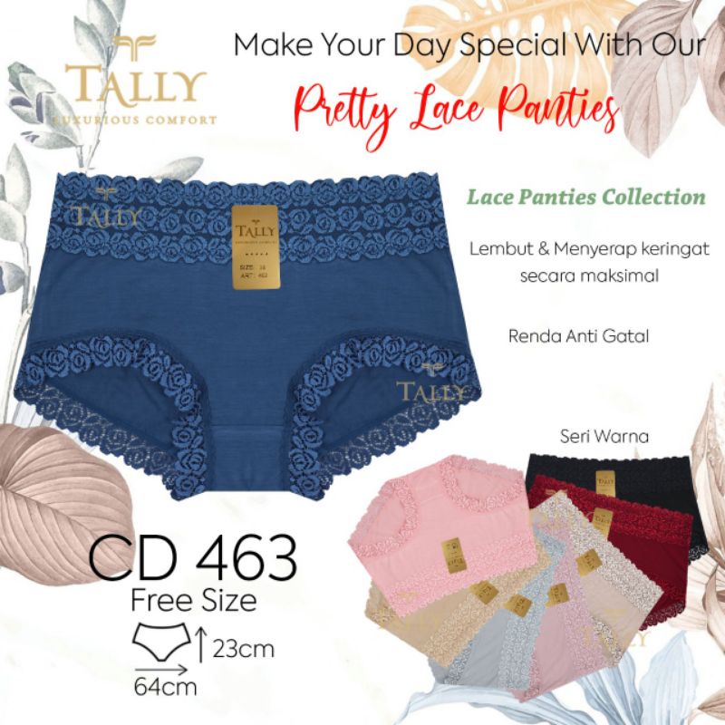CD RENDA TALLY 463 CELANA DALAM COTTON KATUN STRIT - BUNGALILY