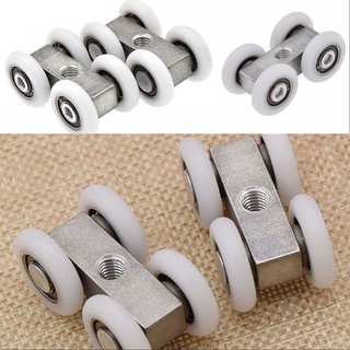 2Pcs Roller Rel Pintu Geser Shower Kamar Mandi 4 Roda 2Pcs Roller Rel Pintu Geser Shower Kamar Mandi 4 Roda