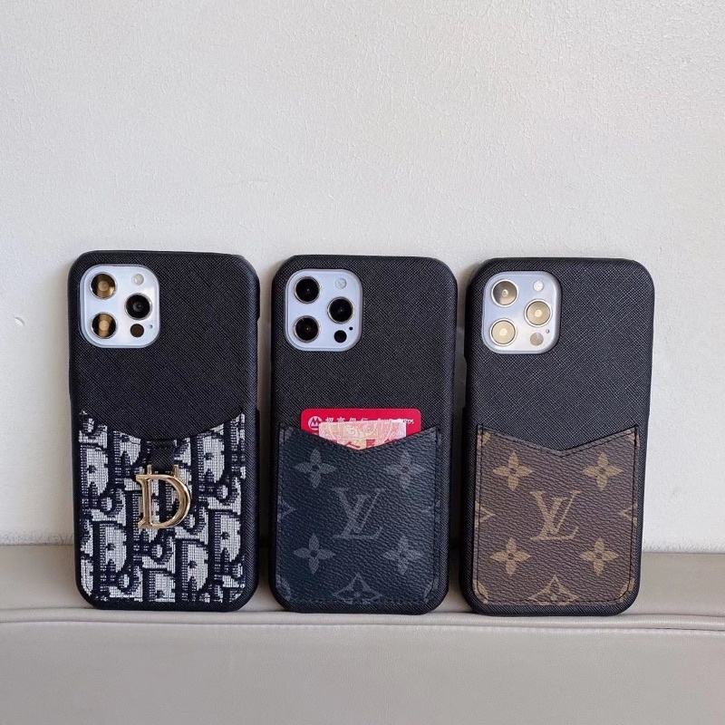 Fashion Card Leather Case LV CD Iphone 14 13 7 8 plus X Xr XsMAX 11 12Pro 12 Pro Max Samsung s10 s21 S20 13 13 Pro Max 13pro 13 mini 13mini