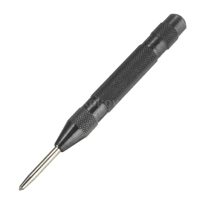 Automatic Center Pin Punch Strike Spring Loaded Marking Starting Holes Tool