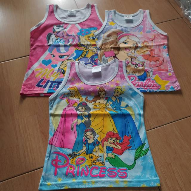 Kaos Singlet anak - kaos anak perempuan karakter kartun 2 - 4 tahun