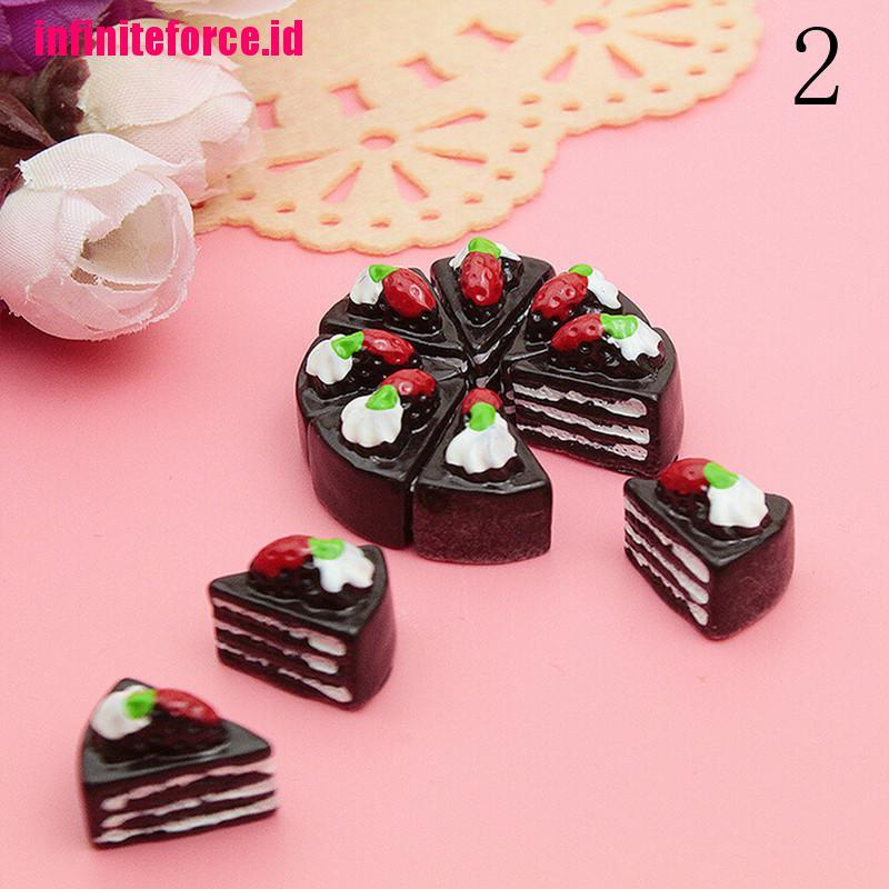 10 Pcs Kerajinan Bentuk Bunga Kue Segitiga Bahan Resin Untuk Scrapbook