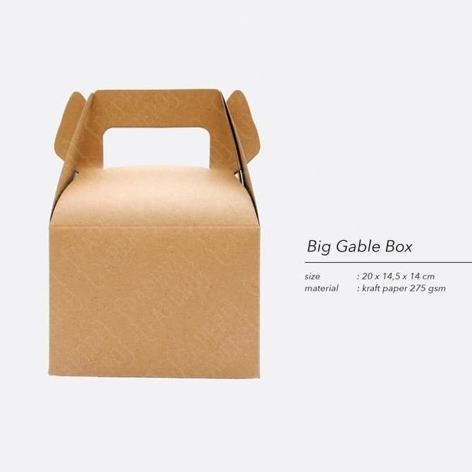 

@@@@] Big Kraft Gable Box : 20 cm x 14 cm x 14.5 cm MULTI FUNGSI BOX