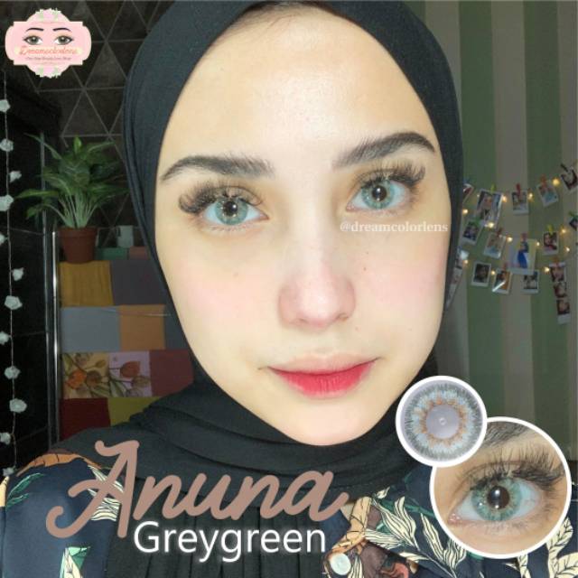 Softlens EOS Anuna Gray Green / Grey Green / Hijau Normal Minus Beda Minus