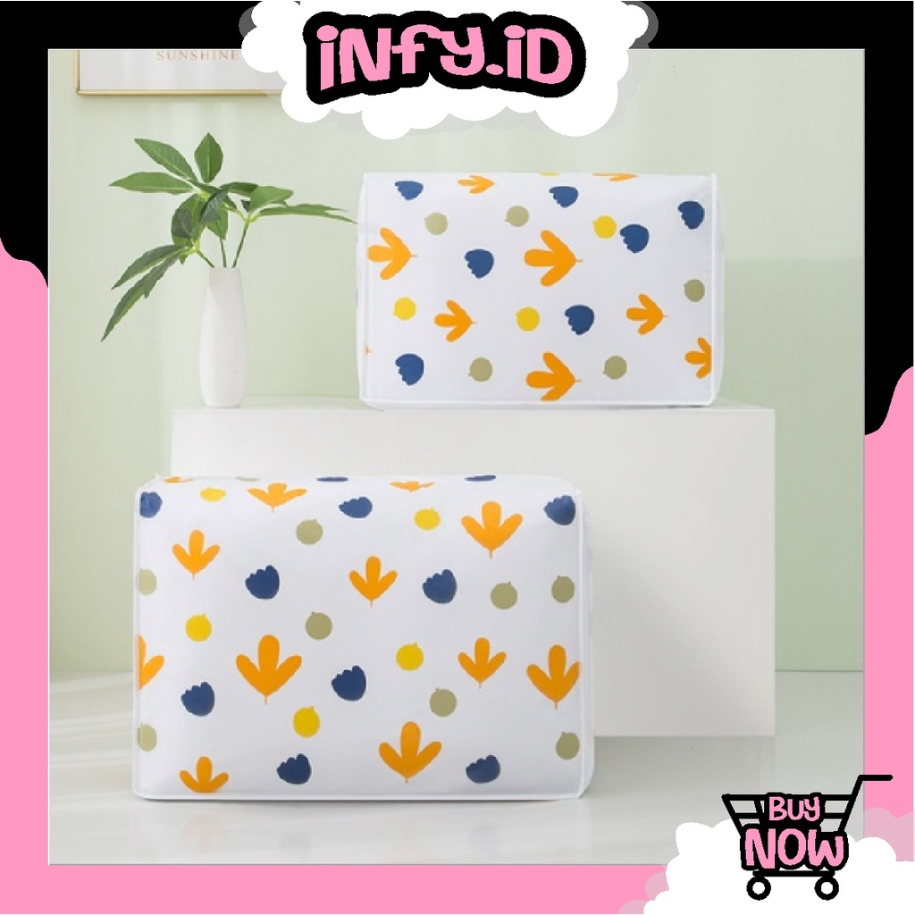 INFY - R532 Organizer Box Tas Selimut Tas Tempat Penyimpanan Pakaian Lipat Tahan Air quilt Peva Storage Bag