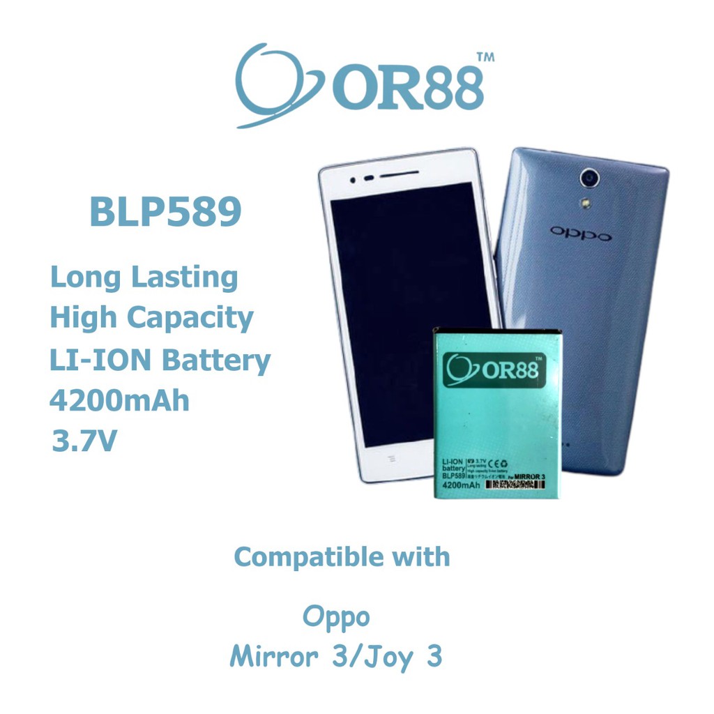 Baterai Batre Battery Double Power OR88 Oppo BLP589 MIRROR3 JOY3 3001 A11W