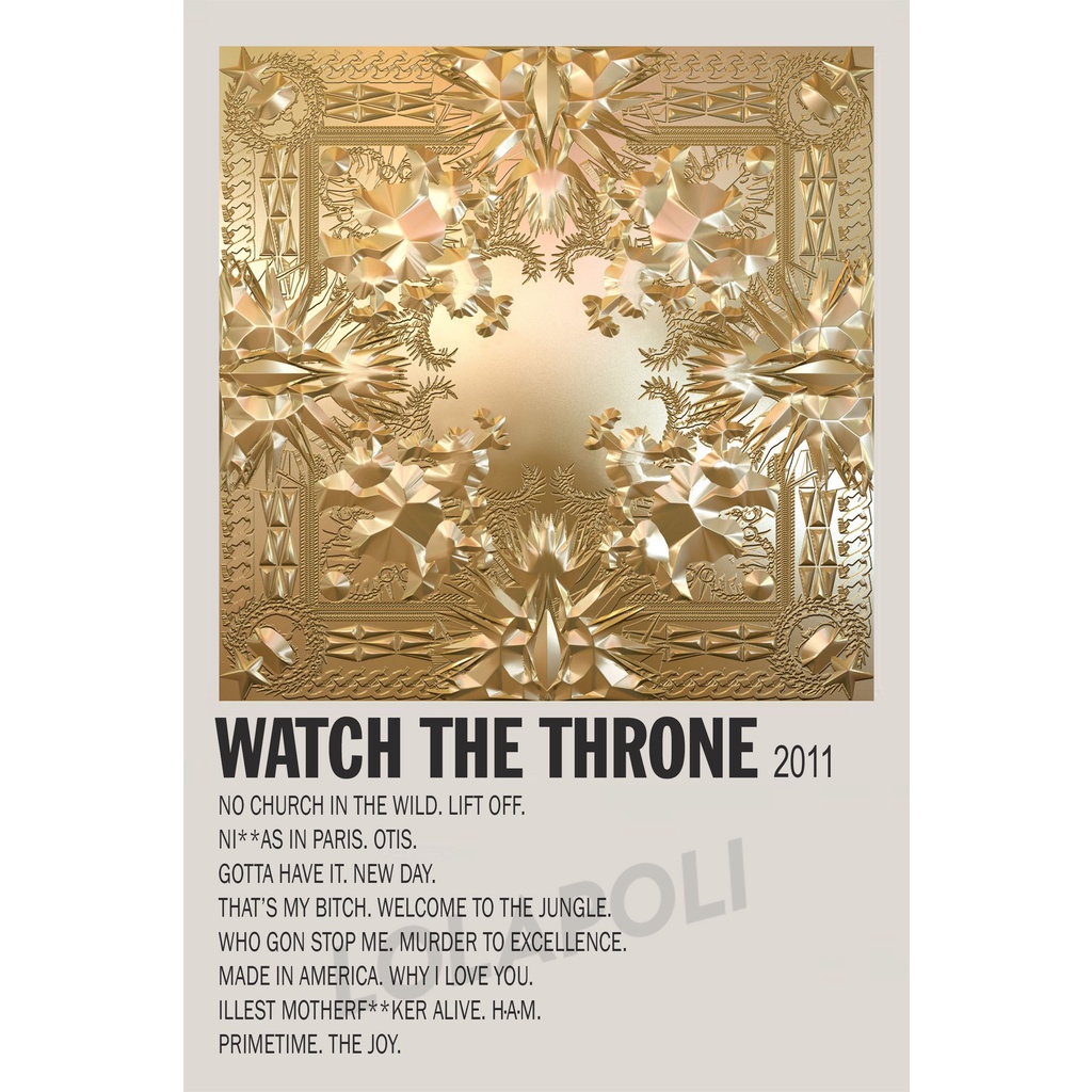 Poster Cover Album Watch The Throne - Kanye West