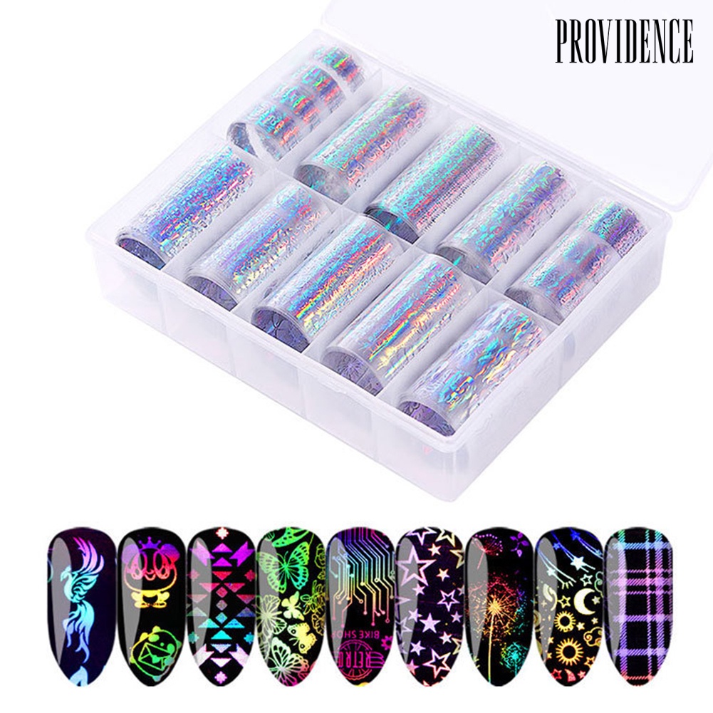 Providence Halloween Xmas Starry Sky Flame Nail Art Stickers Decals Manicure Decoration