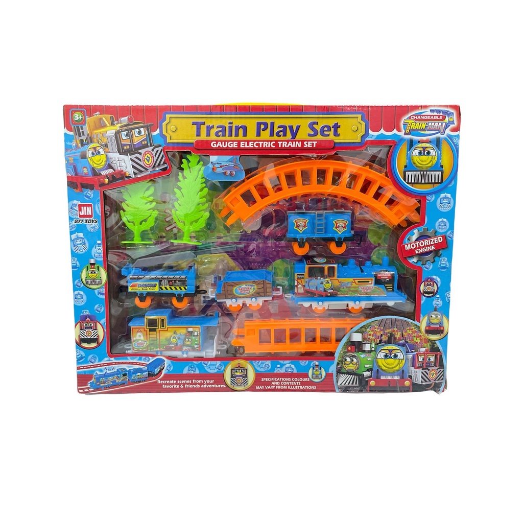 Mainan Anak TRAIN PLAY SET GAUGE ELECTRIC TRAIN SET Kereta Lokomotif